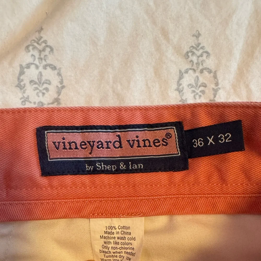 Vineyard Vines‎ Pants Mens 36 X 32 Pink Club Flat Front Straight Pockets Chinos